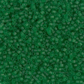 Miyuki Delica 11/0 Cylinder Seed Beads - Matte Tr Green - DB0746 5 Grams