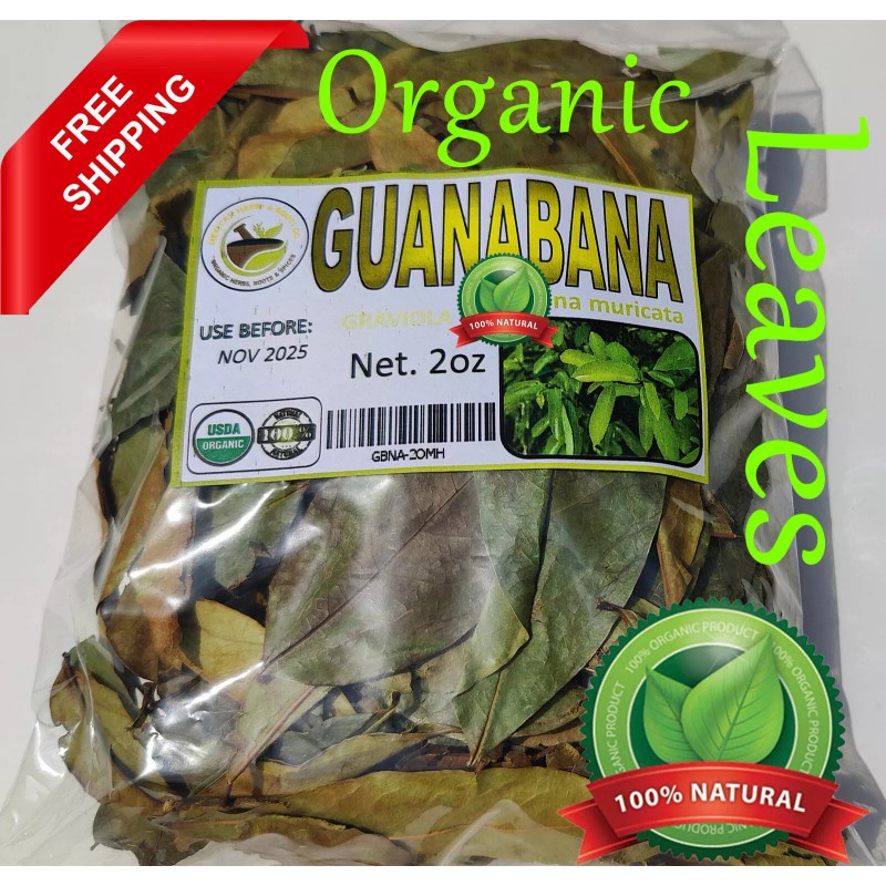 Mexican Herbs Soursop leaves, soursop leaf, Natural organic graviola leaves