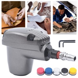 Air Impact Hammer Kit Pneumatic Hammer Hand-held Air Flat Hammer Tool 1000 Times/Minute Aluminum Alloy Pneumatic Hammer with 6pcs Hammerheads Suitable for Shoe FactoriesTire Repair