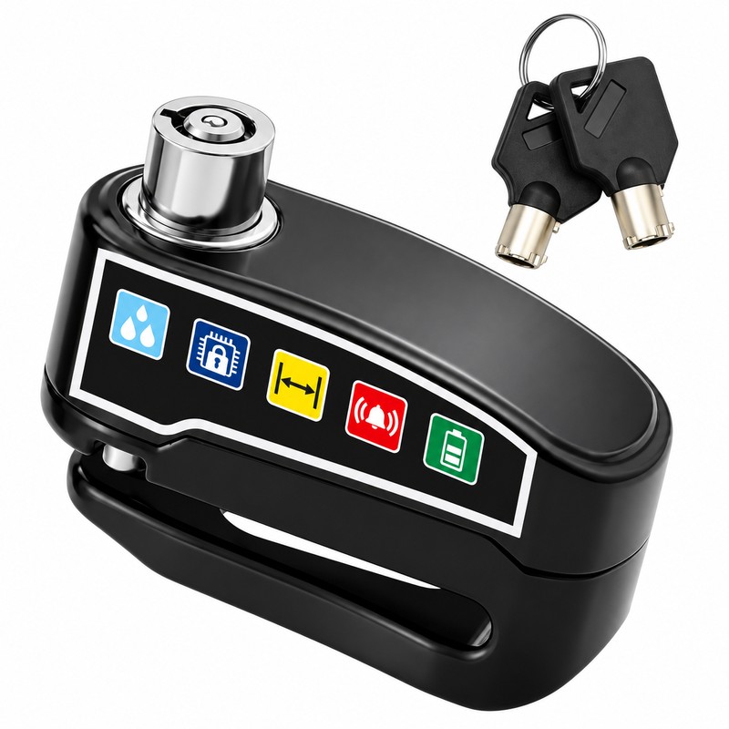 Alarm Disc Brake Lock for Motorcycles & Bicycles – Waterproof