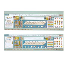 Really Good Stuff Boho Self-Adhesive Vinyl Desktop Helpers - Set of 24 - Intermediate