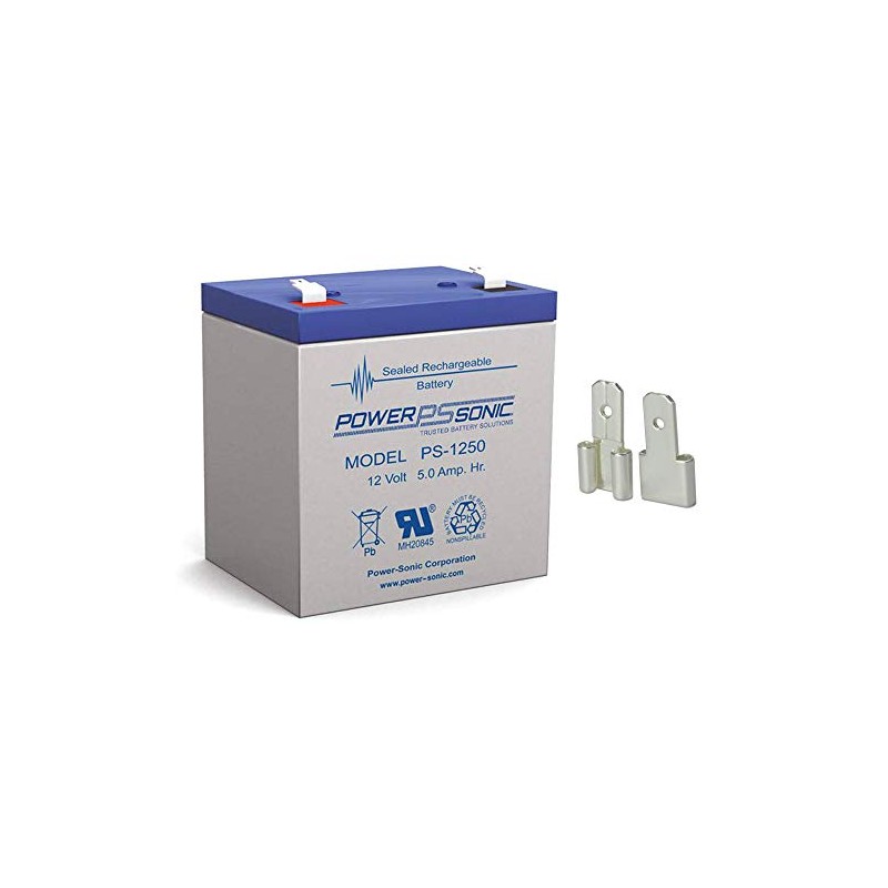 Power-Sonic PS1250F2 12 Volt 5 Ah Battery W/ F1 Terminal