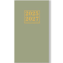 2025-2027 Pocket Calendar for Purse – Monthly Planner from July 2025 to June 2027, Two Year Monthly Calendar for Organizing & Planning, 3.5" x 6.5", Green