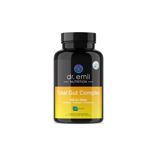 Dr. Emil Nutrition Total Gut Complex - Pre + Pro + Postbiotic Gut Health Nutritional Supplement for Women and Men