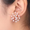 Yienate Boho Pearl Cluster Stud Earrings Unique French Fireworks Pearl