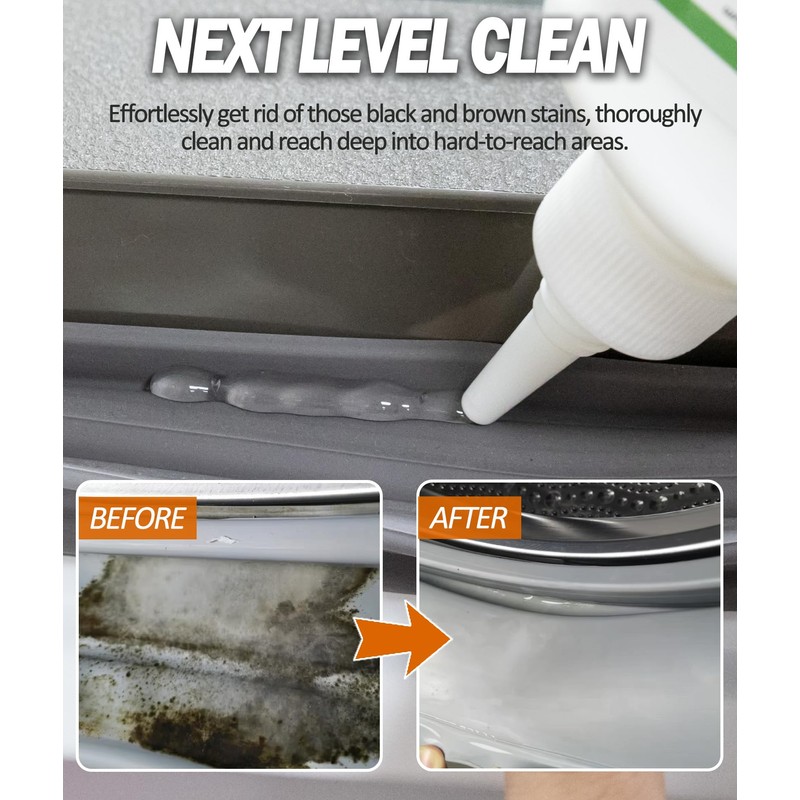 Home Remover Gel, 2 Pack Powerful Washing Machine Gasket Cleaner,