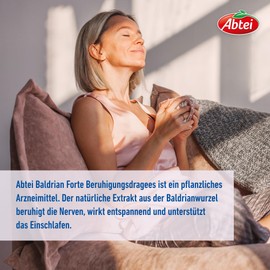Abtei Abtei Baldrian Forte - pflanzlich, aus der Baldrianwurzel - zur Beruhigung und bei Schlafstörungen - ohne Gewöhnungseffekt - 30 Dragees