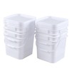 Wekioger 3 Gallon Plastic Bucket Pail with Seal Lid, 4-Pack