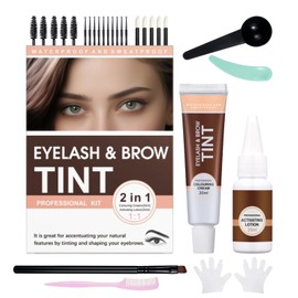 Lash Color Kit, Professional Eyelash and Brow Color Kit, Instant Eyelash Color with Natural Effects, Safe & Easy to Use (Chestnut)