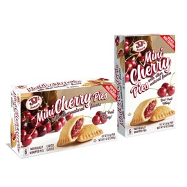 JJ's Bakery Mini Cherry Pies Individually Wrapped On The Go Pastry Handheld S...