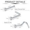 Incaton 20G Nose Stud Nose Piercing, Nose Piercing CZ Nose