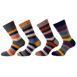 CriCri Socks | Set of 4 Pairs of Men's Mid-Calf Socks, Soft and Stylish - Made in Italy One Size (US, Numeric, 7.5, 12, Regular, Regular, Combination 1)