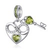 PHRUKAR August Birthstone Charm for Charm Bracelet, 925 Sterling Silver
