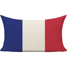 YJQGOL France Flag Lumbar Pillow Covers 12"x20"(30x50cm) Throw Pillowcases Florida Lover Decor Color:France Flag