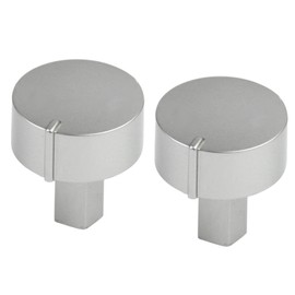 Diplomat ADP Series Oven Cooker Hob Control Switch Knobs (Silver, Pack of 2)