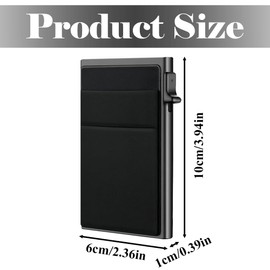 Ysruanh RFID Blocking Card Holder Pop up Metal Wallet Ultra Thin Credit Card Holders with Money Pocket Minimalist Wallet for Men Women