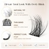 BEFER Lash Clusters, 144 Pcs 3D Curl Eyelash Clusters Volume