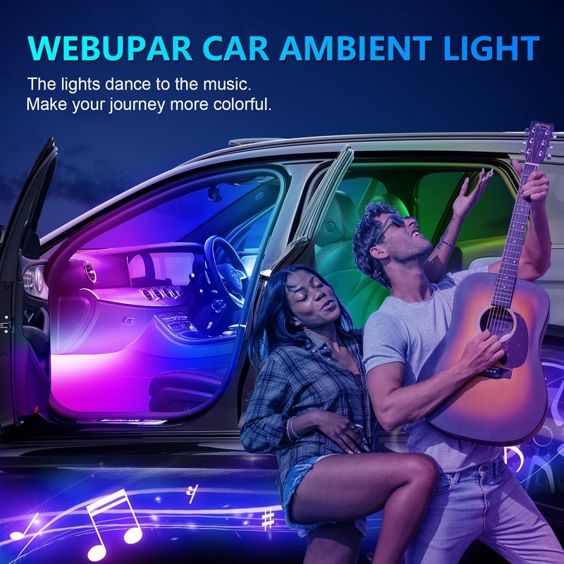 WEBUPAR Acrylic Interior Car Lights, Car Accessories 14 in 1