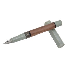 SIPLIV Jinhao 62 Wood Fountain Pen Extra Fine Nib Ink Pen with Ink Converter for School Office Smooth Writing Pens - Smoky Blue