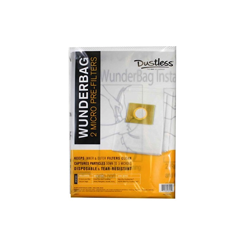 Wunderbag Universal High Capacity Pre-Filters for Wet Dry Vacuums, 6-Pack