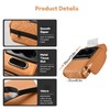 TNDCKP Car Center Console Pad Leather Armrest Pad w/Cup Holder,