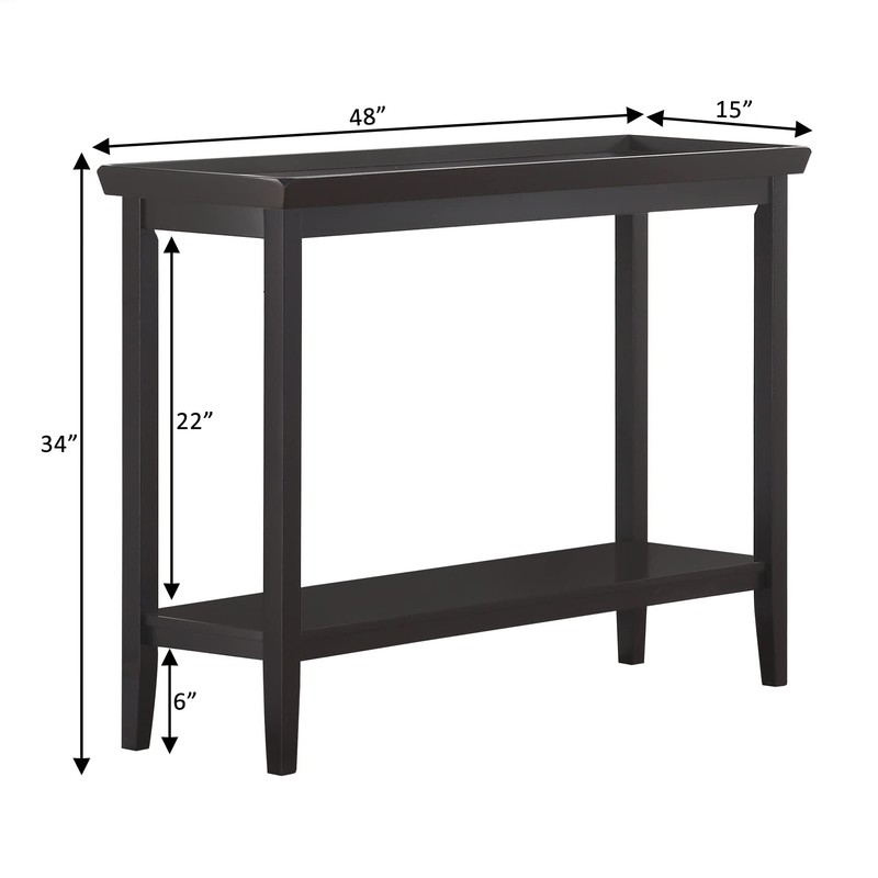 Convenience Concepts Ledgewood Console Table 48" - Modern Narrow Sofa
