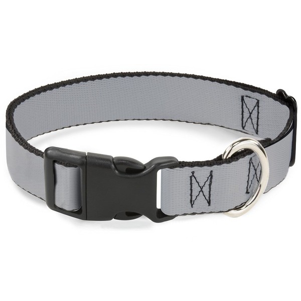 Buckle-Down PC-W11901-WS Silver Plastic Clip Collar, Wide Small/13-18"