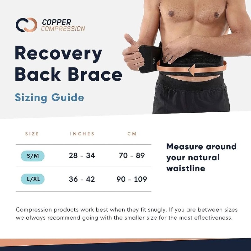 Copper Compression Back Brace - Copper Infused Orthopedic