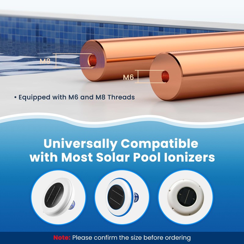 Troxlly Pool Ionizer Copper Replacement Kit - 2PCS Replacement Copper