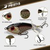Pristis 3pcs Double-Blade Ploppers, Saltwater & Freshwater Fishing Teaser with