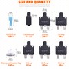 Rustark 30 Pcs DC Push Button Reset Circuit Breaker Assorted