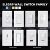 ELEGRP Matte White Single Pole Decorator Light Switch, 15Amp, 120-277V,