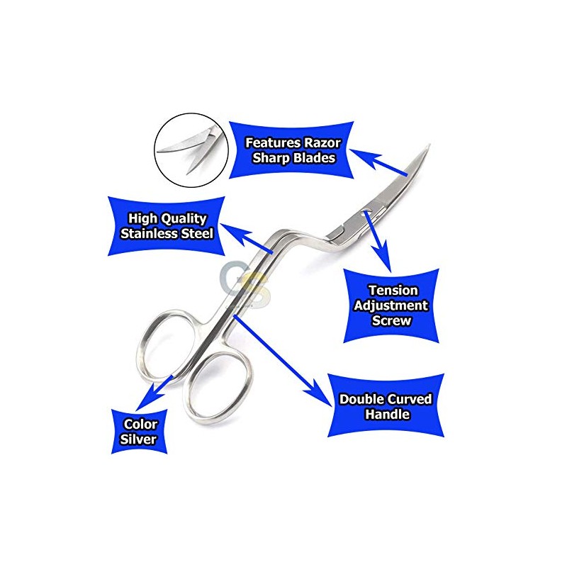 G.S 6" PRO BENT HANDLE CURVED EMBROIDERY SCISSORS SEWING