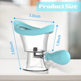 starfa lab Eye Wash Cup,Portable Reusable Eye Cups,Silicone Manual Air Pressure Eyes Cleaning Cup for Eyes Rinse Clean Dust Makeup Irritants,Blue