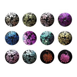 PUEEN Rocking Metallic Stamping Nail Polish Nail Art Color - Set of 12 Metallic Colors - 12ml each - BH001043