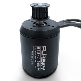 Flipsky BLDC Belt Motor with Pulley 10mm Shaft 6384 190KV 4000W for Electric Skateboard Blushless DC Motor for Electric Bike Sensered Motor for SK8