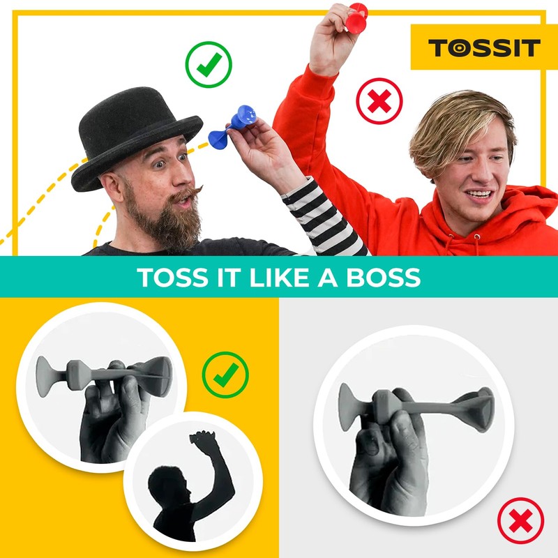 TOSSIT Game Set - Indoor, Outdoor Suction Cup Throwing Party