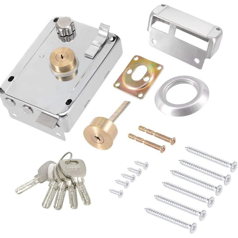 XMHF Home Safety Vertical Keyway Cylinder Deadbolt Rim Lock Set