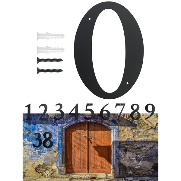 Modern Extra Large House Number, Solid Steel in Black, Fine
