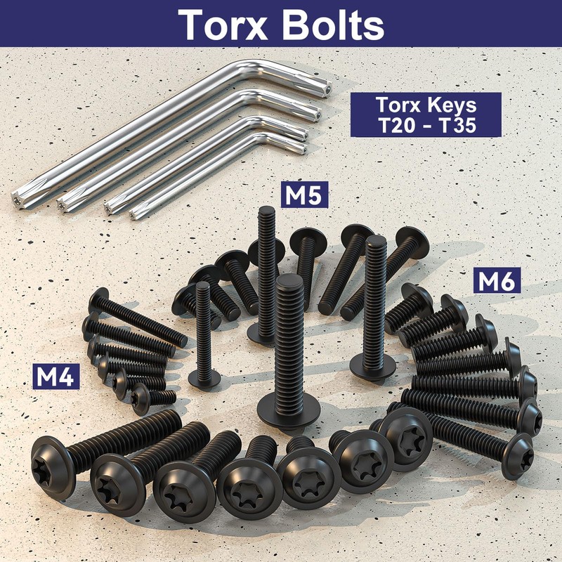 Wavanta 20Pcs M6 Bolts, M6 x 25mm Flanged Button Head