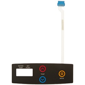 Raypak Switch/Decal Membrane, Push Button Actuator, ON-OFF Operation, Black