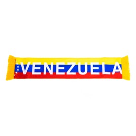 CRUZONE Venezuela Soccer Team Fans Scarf and Neckerchief with Flag Colors and Printed Country Name Set of 2 Accessories
