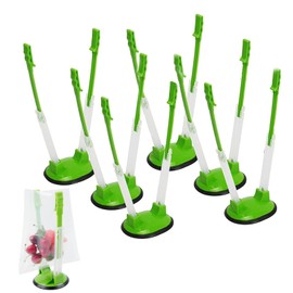 GOIEHIR Baggy Rack, Pack of 6 Adjustable Bag Holders, Baggy Rack Holder, Hands-Free Bag Holder for Hands-Free Bag Holder, Freezer Bag Holder