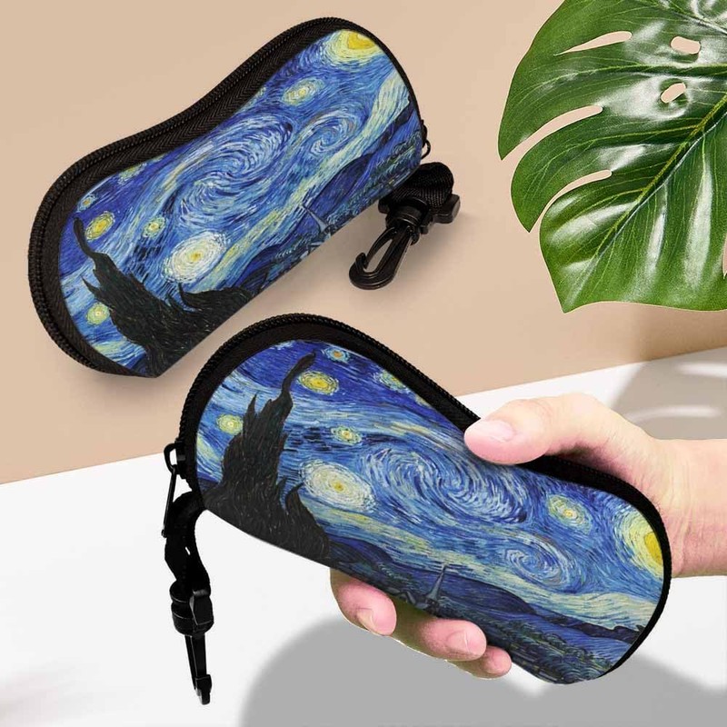 IBILIU Eyeglasses Case Starry Night Blue Ultra Light Neoprene Sunglasses