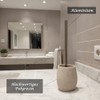 Beige Toilet Brush with Toilet Brush Set for Modern Bathroom
