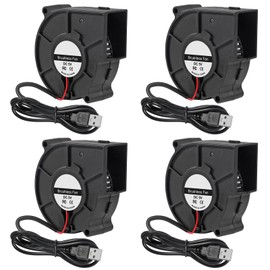 ACEIRMC 4pcs 75x30mm Blower Cooling Fan Turbine Centrifugal Fan 5V Brushless USB Sleeve Bearing/Dual Ball Bearing 2 pin Computer Fan Multi Used