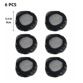 6 Pcs Ballet Hair Net Reusable Elastic Band Hair Nets Bun Cover Hairnets Mesh Dance Bun Covers Bun Nets Hair Accessories for Women Girls Ballet Dance Skating