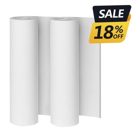 MEARCOOH 2 Rolls of Eva Foam 2 mm, White EVA Foam Cosplay, 34 x 124.5 cm with High Density 86 kg/m3 EVA Foam for Crafts, Costume, DIY Project