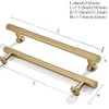 ZAUYX 2-Pack 6 Inch Hole Center Brushed Brass Cabinet Pulls