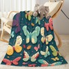 E-RIDES 76x100CM Small Flannel Blanket, Beautiful Butterfly Blanket for Babies,